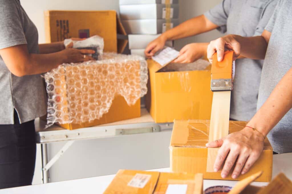 Packing crew at work
