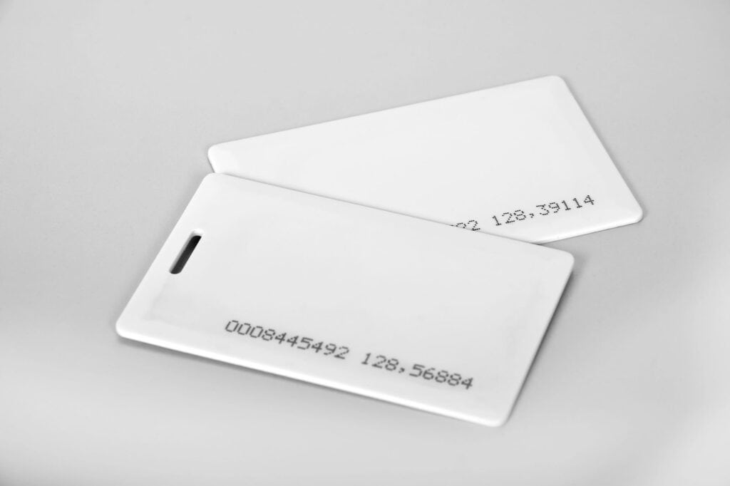Plain white key cards