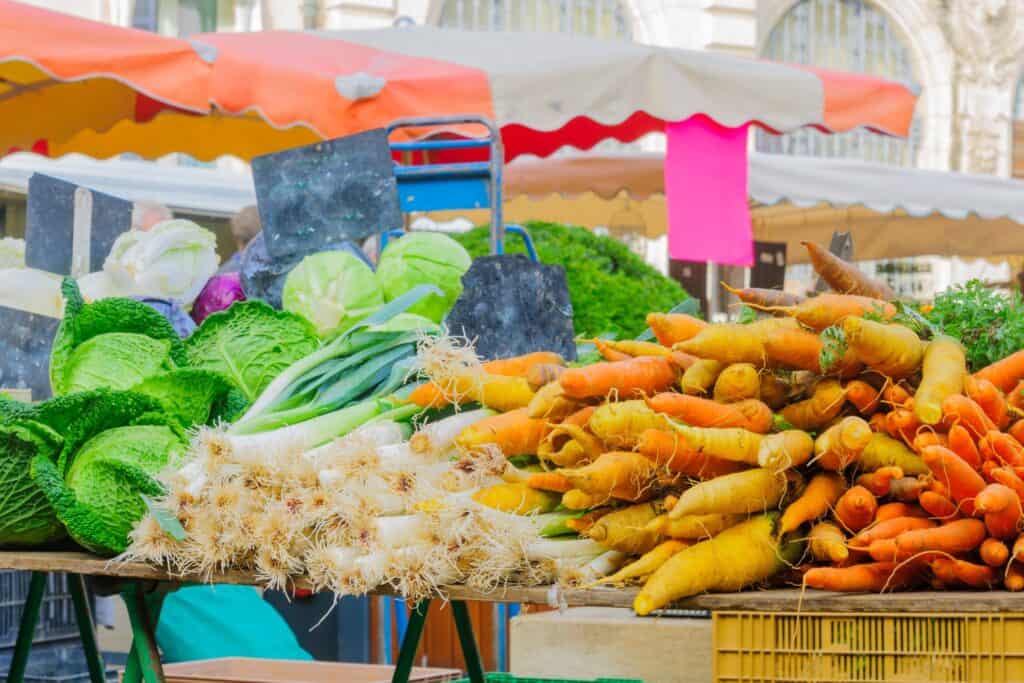 Fresh vegetables in a local market in the concept of 'best local shops and markets in Hounslow'.